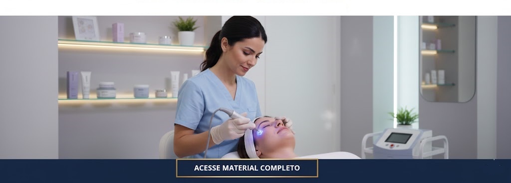 Profissional realizando procedimento de skincare